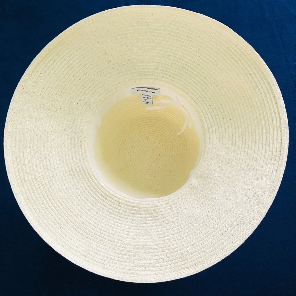 NORDSTROM ✨️ Women's Cream Packable Floppy Straw Hat